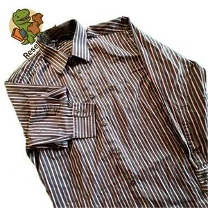 Broletto Mens Striped Dress Shirt 15 1/2 32 33 Button Down Long Sleeve  32/33